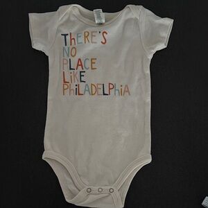 Philadelphia Themed Cream Baby Onesie
